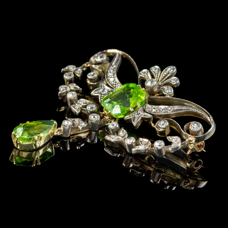 Victorian Peridot & Seed Pearl Dangle Earrings 9ct Gold Antique Drop  Earrings Circa 1890 | 665187 | Sellingantiques.co.uk